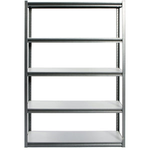 RackZone Rivet 5 Bay Shelving Unit, 5 shelves, 250kg UDL, laminated timber.