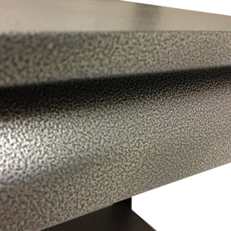 Close-up of RackZone 5 Bay Special Concealed Rivet Shelving with textured edge.