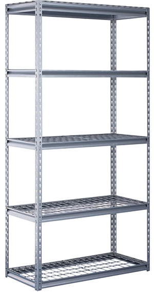 RackZone Rivet Shelving 1830h x 914w x 406d, 5 levels, mesh wire, 200kg UDL.