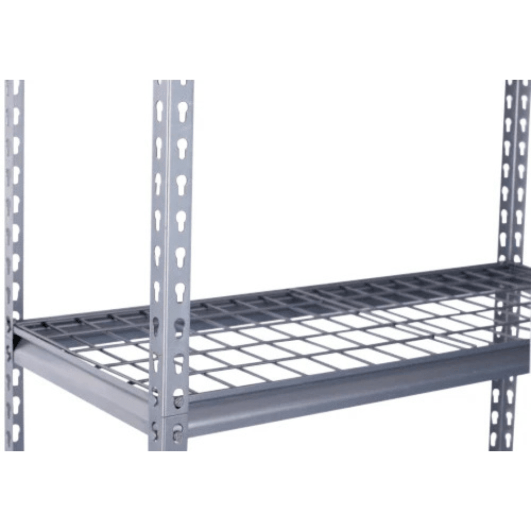 RackZone Rivet Shelving 1830h x 914w x 406d, mesh wire, 5 level, 200kg UDL.