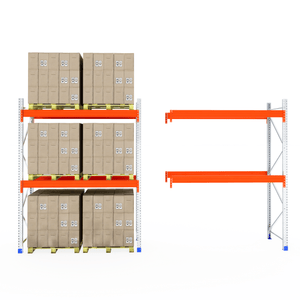RackZone Pallet Racking 1100mm Extender: one full, one empty on white background.