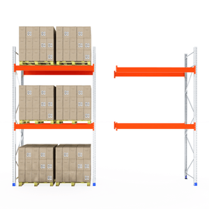RackZone Pallet Racking 1100mm Extender: one shelf boxed, one shelf empty.