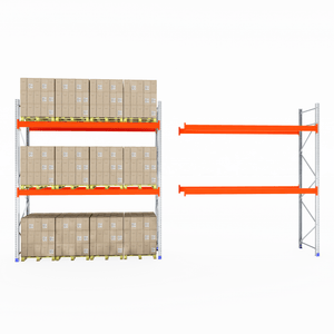 RackZone Pallet Racking 1100mm Extender with boxes next to an empty frame.