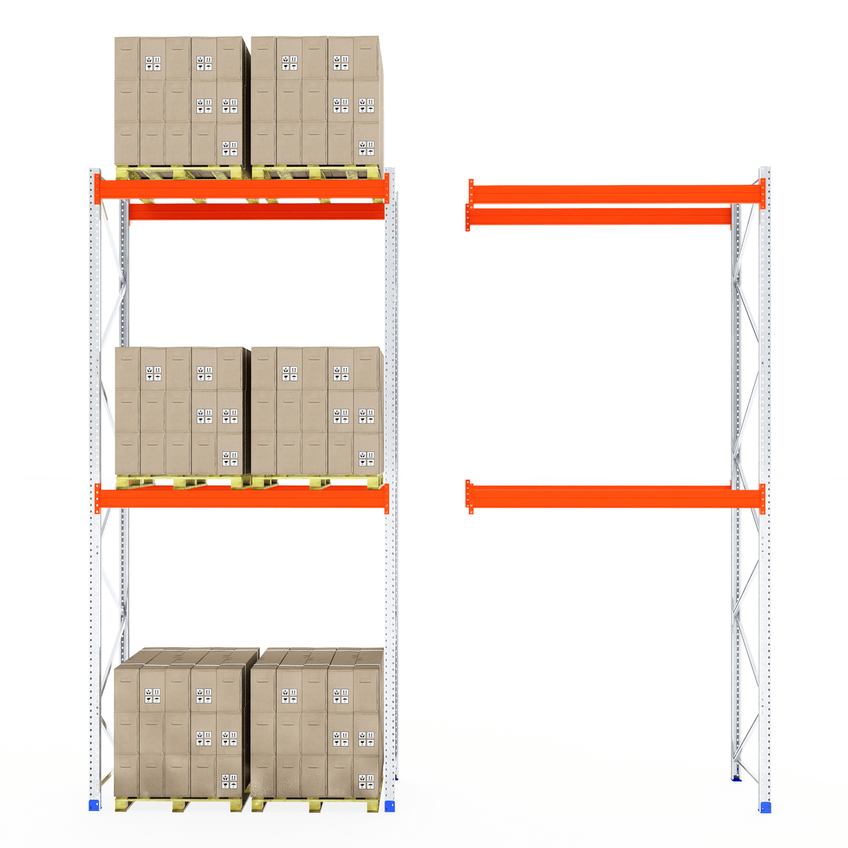RackZone Pallet Racking 1100mm Extender shown shelved and ready for use.