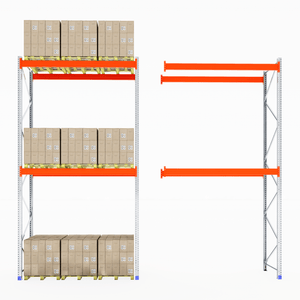 RackZone Pallet Racking 1100mm Depth - Starter with shelving and boxes.