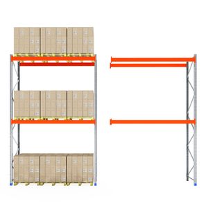 RackZone Pallet Racking 1100mm Extender: one full, one empty.