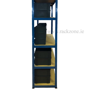 RackZone Value Shelving 175KG Grey with 45 bins keeps storage organized.