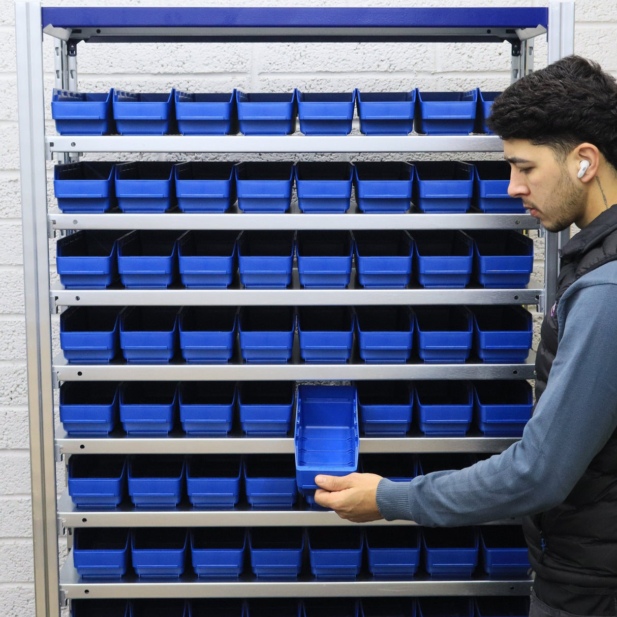 Storage Kit Easy Rack Shelving With 96 Shelf Bins - RackZone