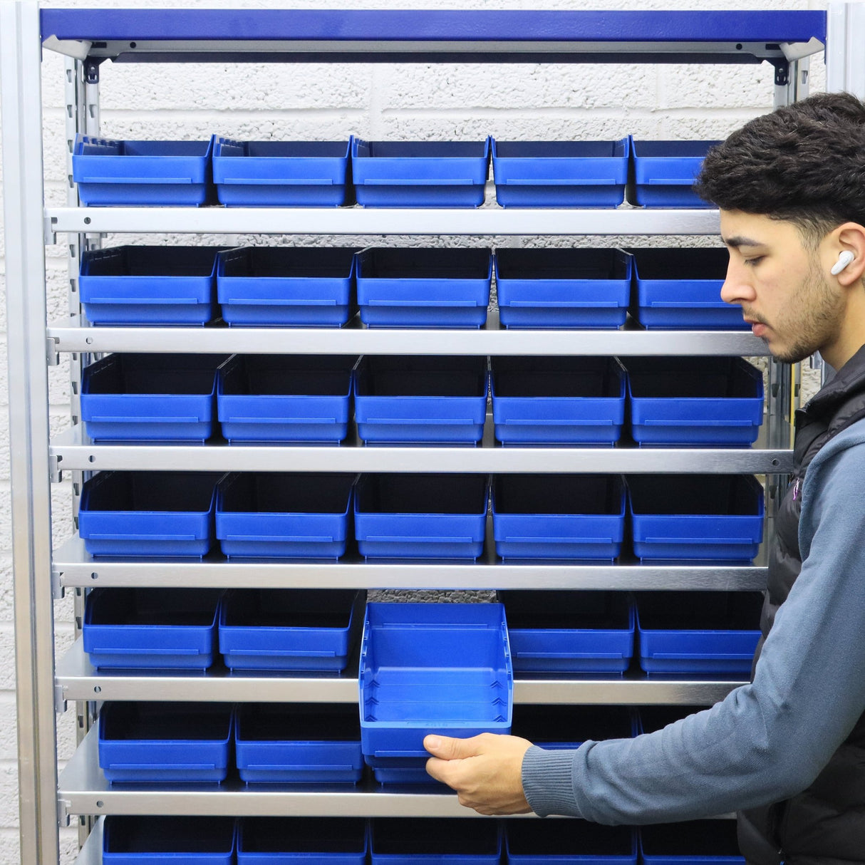 Storage Kit Easy Rack Shelving With 60 Shelf Bins - RackZone