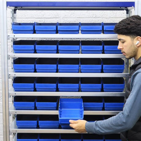 Storage Kit Easy Rack Shelving With 60 Shelf Bins - RackZone