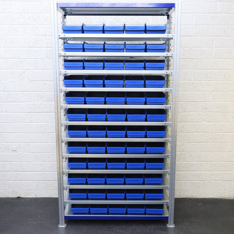 Storage Kit Easy Rack Shelving With 60 Shelf Bins - RackZone