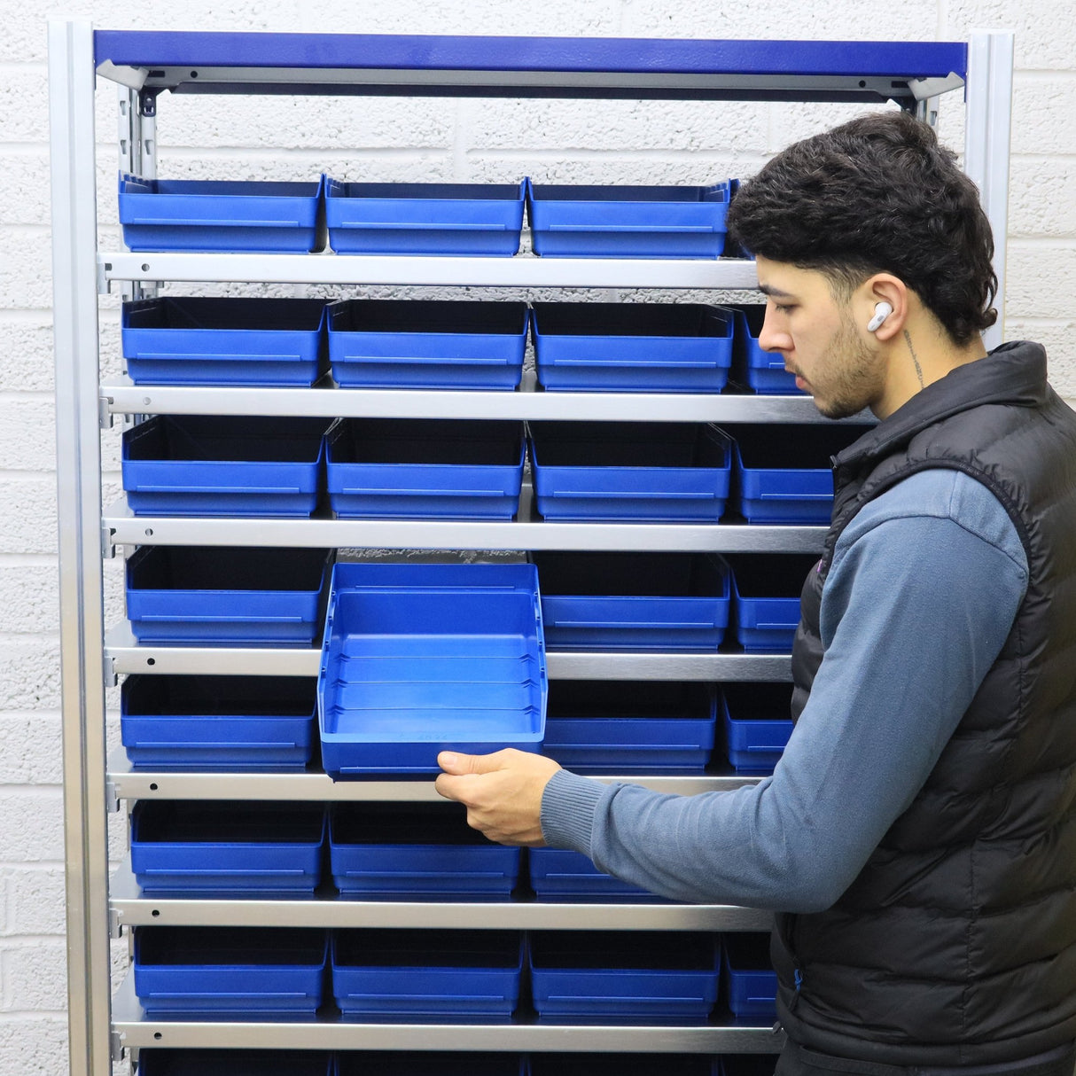 Storage Kit Easy Rack Shelving With 48 Shelf Bins - RackZone