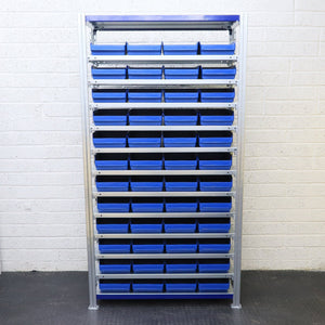 Storage Kit Easy Rack Shelving With 48 Shelf Bins - RackZone