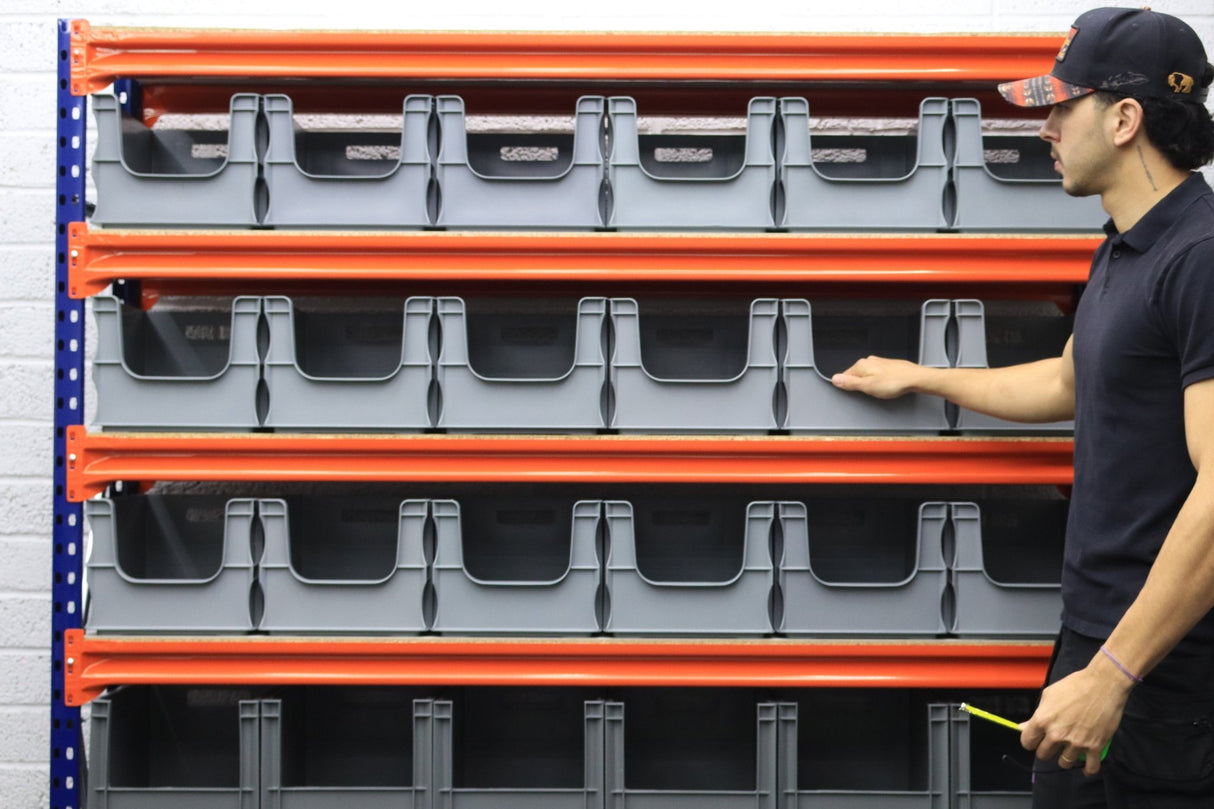 Storage Kit Longspan Shelving 400mm Deep With 30 Euro Picking Containers - RackZone