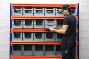 Storage Kit Longspan Shelving 400mm Deep With 30 Euro Picking Containers - RackZone