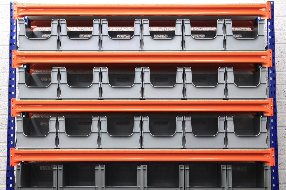 Storage Kit Longspan Shelving 400mm Deep With 30 Euro Picking Containers - RackZone