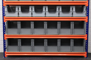 Storage Kit Longspan Shelving 400mm Deep With 30 Euro Picking Containers - RackZone