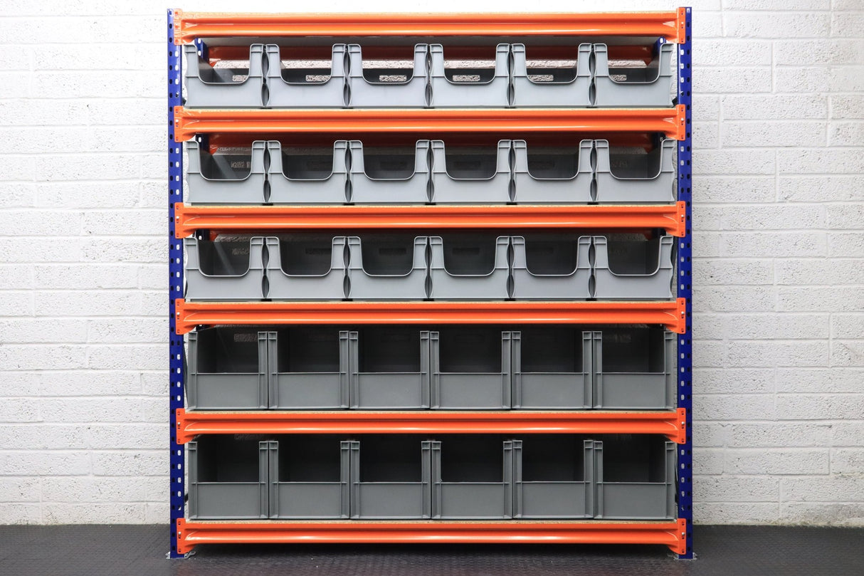 Storage Kit Longspan Shelving 400mm Deep With 30 Euro Picking Containers - RackZone