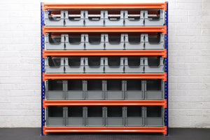 Storage Kit Longspan Shelving 400mm Deep With 30 Euro Picking Containers - RackZone