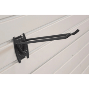 RackZone Slatwall Big Everything Hook in black for versatile storage.