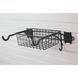RackZone Slatwall Bike Rack with hooks, ideal for garage storage and organization.