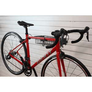 RackZone Slatwall Bike Rack: ideal garage storage for your red road bike.