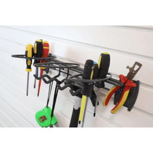 RackZone Slatwall Hand Tool Rack: ideal accessory for garden sheds.