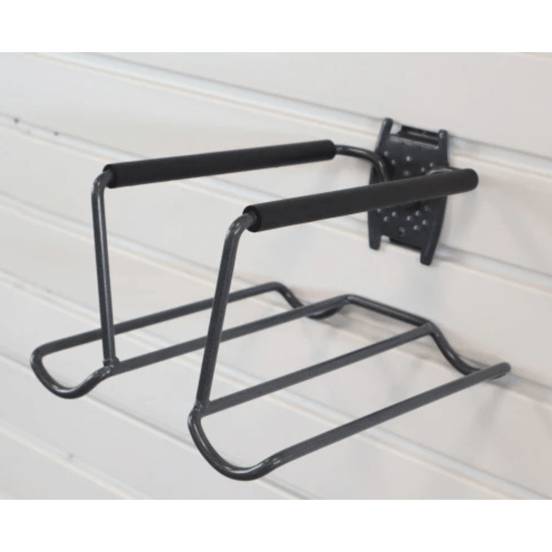 RackZone Slatwall Tennis Racket Rack, perfect for storing tennis equipment.