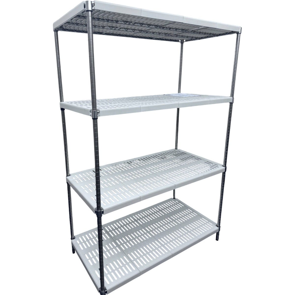 RackZone Stainless Plastic Shelving, 4 Level, 1820H x 1210W x 610D.