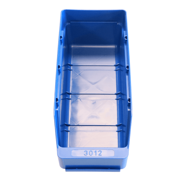RackZone Standard Shelf Bin ST3012 Blue, 300x120x95mm, top view.