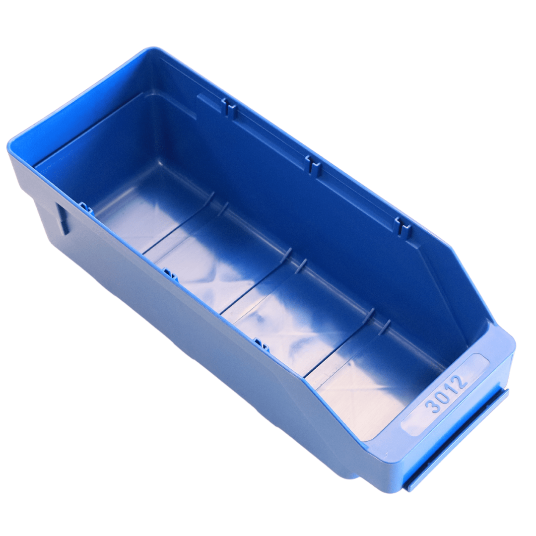 RackZone Standard Shelf Bin 300x120x95mm Blue ST3012 for organised storage.