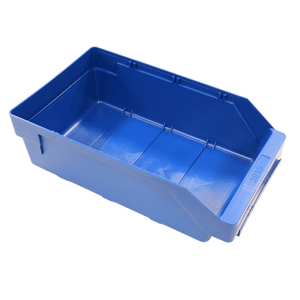 RackZone Standard Shelf Bin ST3018, blue, 300x180x95mm with label slot.