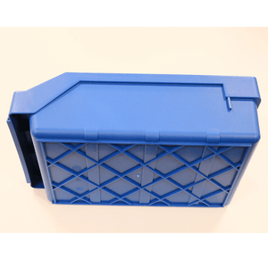 RackZone Standard Shelf Bin 300d x 180w x 95h Blue ST3018 with grid pattern.