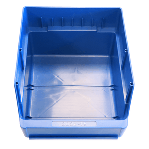 RackZone ST3024-15 blue shelf bin, 300x240x150mm, viewed from above.