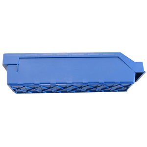 RackZone Standard Shelf Bin ST4009, blue, 400x90x95mm, side view.