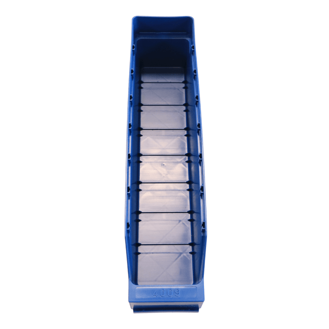 RackZone Standard Shelf Bin ST4009 Blue, 400d x 90w x 95h for custom storage.