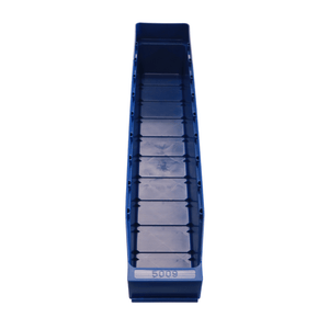 RackZone Standard Shelf Bin ST5009 Blue, 500x90x95mm, open top on white.