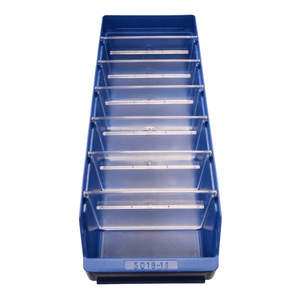 RackZone Standard Shelf Bin ST5018-11, blue, 500x180x110mm with dividers.