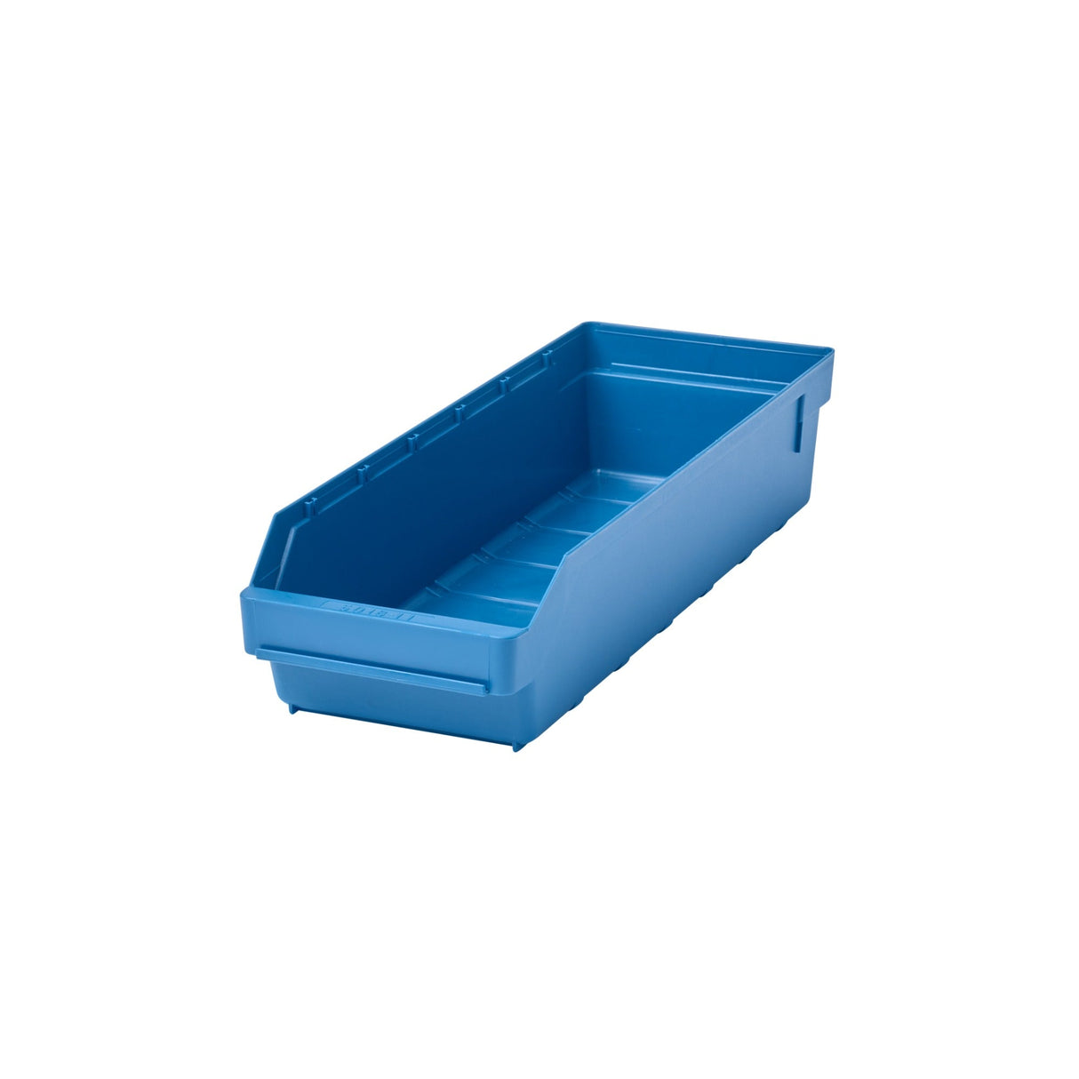 RackZone Standard Shelf Bin 500d x 180w x 110h Blue, open front for storage.