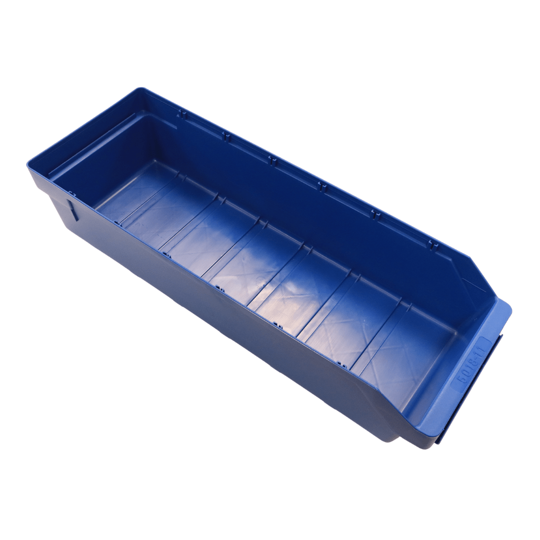RackZone Standard Shelf Bin 500d x180w x110h Blue ST5018-11, recyclable polypropylene.
