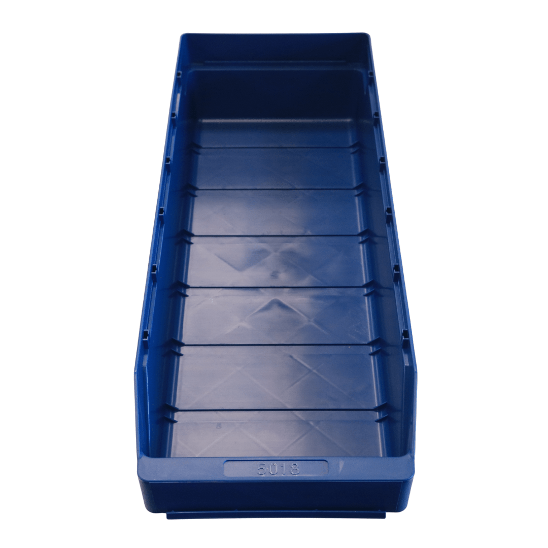 RackZone Standard Shelf Bin ST5018, blue, viewed from above on white background.