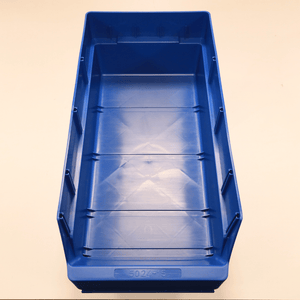 RackZone Standard Shelf Bin ST5024-15, blue, viewed from above on light background.