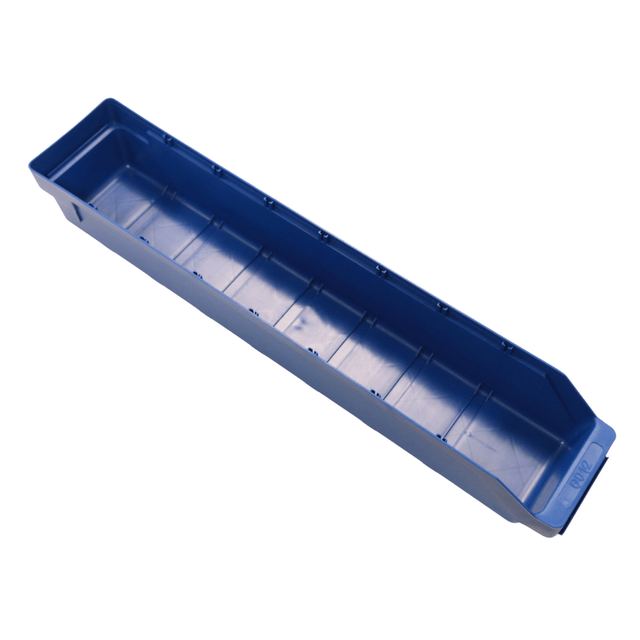 A blue RackZone Standard Shelf Bin ST6012, 600x120x95mm polypropylene.