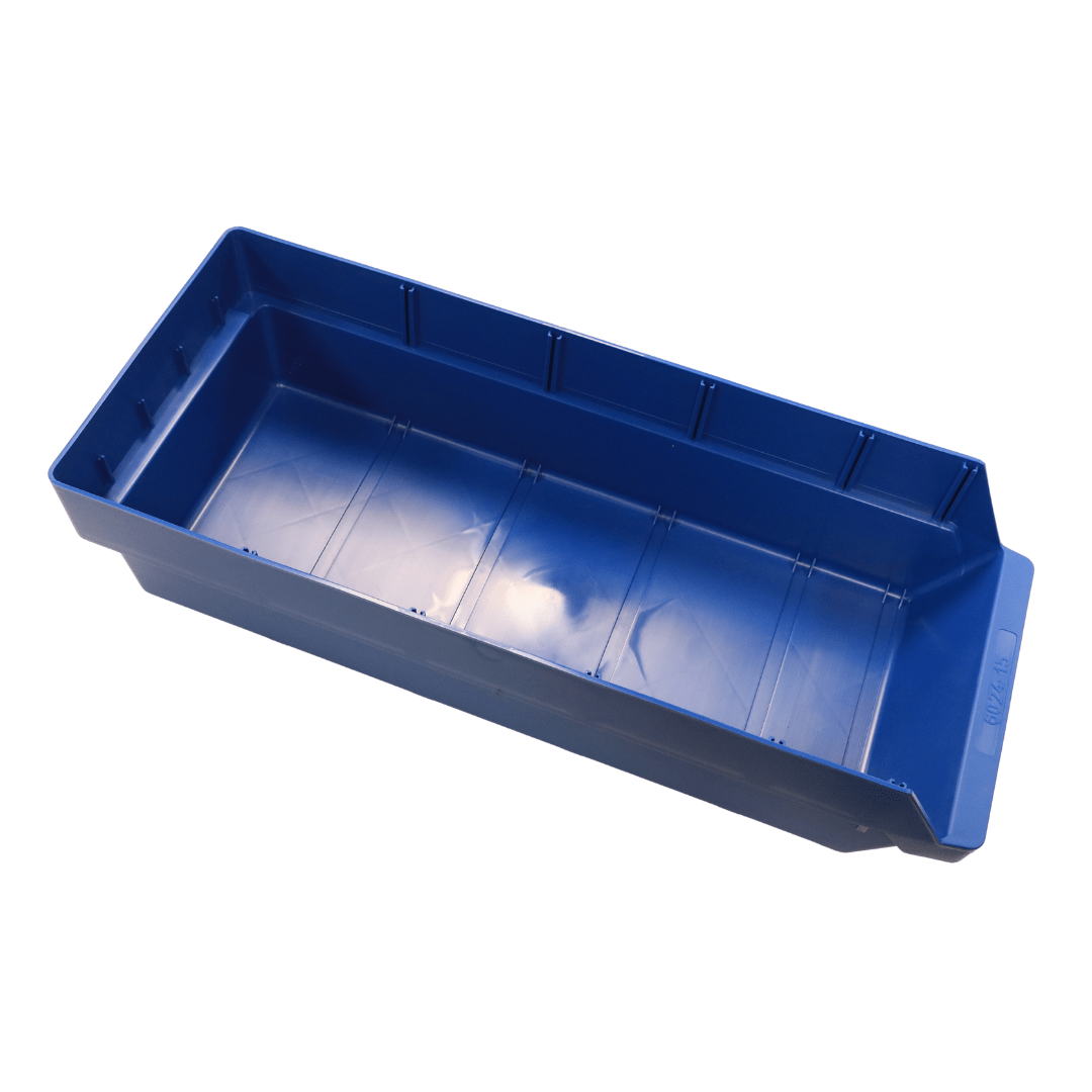 RackZone Standard Shelf Bin 600x240x150mm Blue ST6024-15 for modular storage.