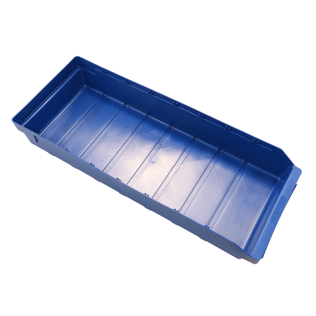 RackZone Standard Shelf Bin 600x240x95mm Blue, modular with raised sides.