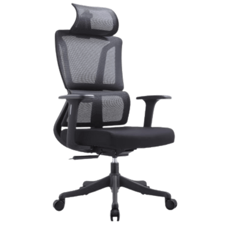 RackZone Ergonomic Office Chair Black V1 with mesh back and lumbar support.