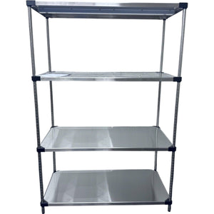 RackZone Stainless Steel Shelving, 4 Level, 1820H x 1210W x 610D.