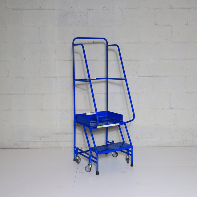 Industrial 02 Tread Mobile Step Narrow Aisle 1500h x 600w x 735 long - Platform 500mm High - RackZone