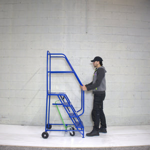 Industrial 04 tread mobile step 2000h x 850w x 1040 long - Platform 1000mm high - RackZone
