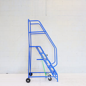 Industrial 05 tread Blue mobile step 2250h x 850w x 1270 long - Platform 1250mm high - RackZone